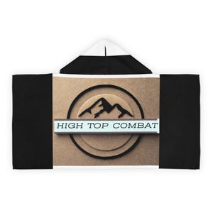 Youth Hooded Towel for Kids, Cozy Bath Wrap, Perfect for Pool Days, Beach Fun, Gifts for Young Adventurers, High Top Combat Design