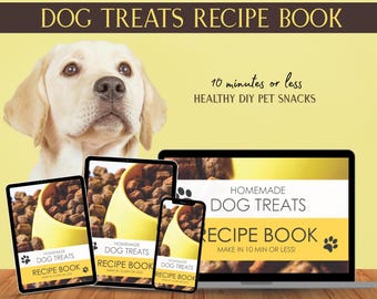 Dog Treat Recipe Book Printable, Dog Nutrition Book, Dog Food Recipes, DIY Pet Treat Organizer, Pet Recipe, Dog Recipe Book Done-For-You