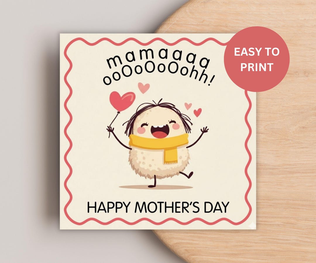 Funny Mothers Day Card Printable, Cute Mama Card, Kids Mothers Day Card ...