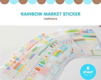 3 sheets korea pretty sticker set deco translucent sticker etsy