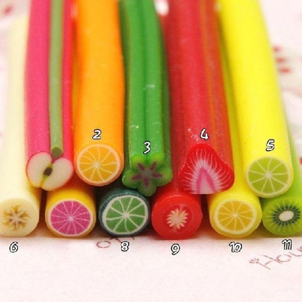 10 ps Japanese Polymer Clay Cane - Sweets Miniature Food Dessert Decoration and Nail Art