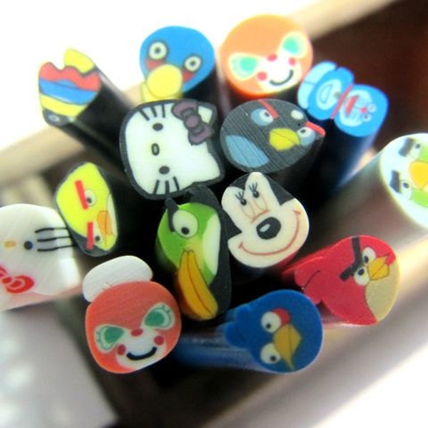 8 ps Japanese Polymer Clay Cane - Decoration and Nail Art