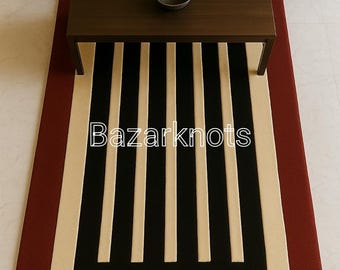 Hand-Tufted Wool Area Rug | Minimalist Striped Design