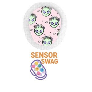 Dexcom G7/ Alien Headbands / Dexcom Sticker, Diabetes Stickers, CGM Stickers, Transmitter Stickers, Waterproof, Available in g6&g7