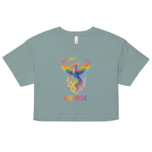 LGBTQ Pride Women’s Crop Top – Gay Lesbian Rainbow, Queer Feminist Festival.