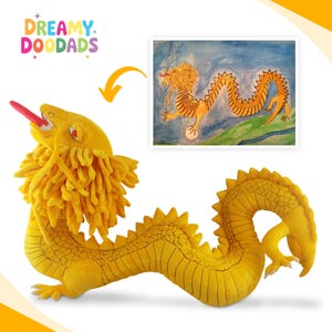 Custom Dragon Plush – Personalized Fantasy Plushie – Handmade Mythical Creature Toy