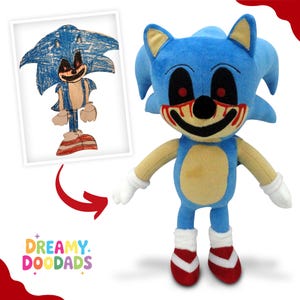 Spersonalizowana pluszowa zabawka ze zdjęcia i rysunku – wyjątkowa, ręcznie robiona dekoracja pokoju dziecięcego – ręcznie robiony prezent w kształcie jednorożca