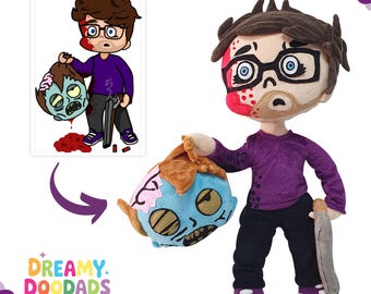 Custom Anime Plushie – Handmade Character Doll, Personalized Gift