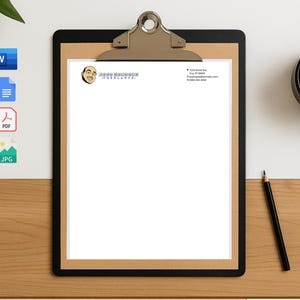 Plantilla de membrete editable / Papelería comercial personalizada / PDF, JPG, DOCX y Google Docs / Descarga instantánea