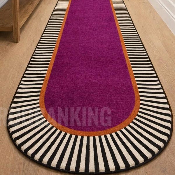 Modern Hallway Rug, Purple Entryway Runner, Long Corridor Rug, Luxury  Carpet Minimalist Home Decor