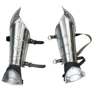 Black And Polished Medieval Bracers | Arm Armor Pair for LARP, Cosplay & Reenactment | Gothic Knight Arm Guards | Handmade Steel Vambraces