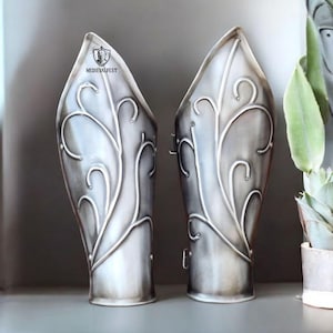 Handmade Medieval Bracers – Steel Arm Guards for Knights, LARP, Cosplay & Renaissance Faire Armor