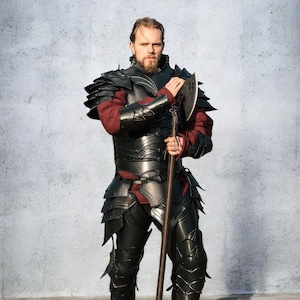 Dragomir Blackened Steel Knight Armor Suit | Medieval Full Body Warrior Armor |LARP & Cosplay Armor Set | Custom Handmade Gothic Plate Armor