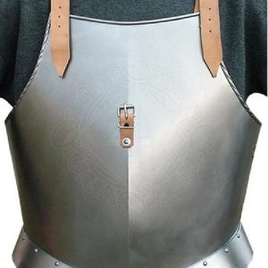 Medieval Steel Breastplate Armor Handmade Half Body Chest Armor for LARP, Reenactment And Cosplay Adjustable Leather Straps