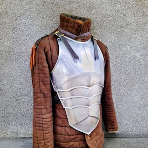Medieval Chestplate Armor – Handcrafted Steel Breastplate for LARP, SCA & Reenactment – Knight Costume Body Armor with Leather Straps