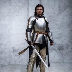 Steel Knight Half Body Armor Set | Medieval Upper Body Armor for LARP, Cosplay & Reenactments | Handmade Steel Costume