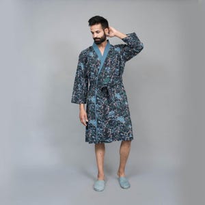 Cotton Indian Beach Kimono Robe, Kimono Robe, Cotton Robe, Shower Robe, Maternity Robe Bath robe Dressing Gown Beachwear long/short