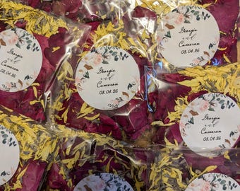 Keep It Eco Wedding – Kit Coriandoli Naturali Per 100 Ospiti Con Petali Di Rosa E Lavanda – Biodegradabili, Con Sacchetti E Adesivi 'Throw Me' - 2