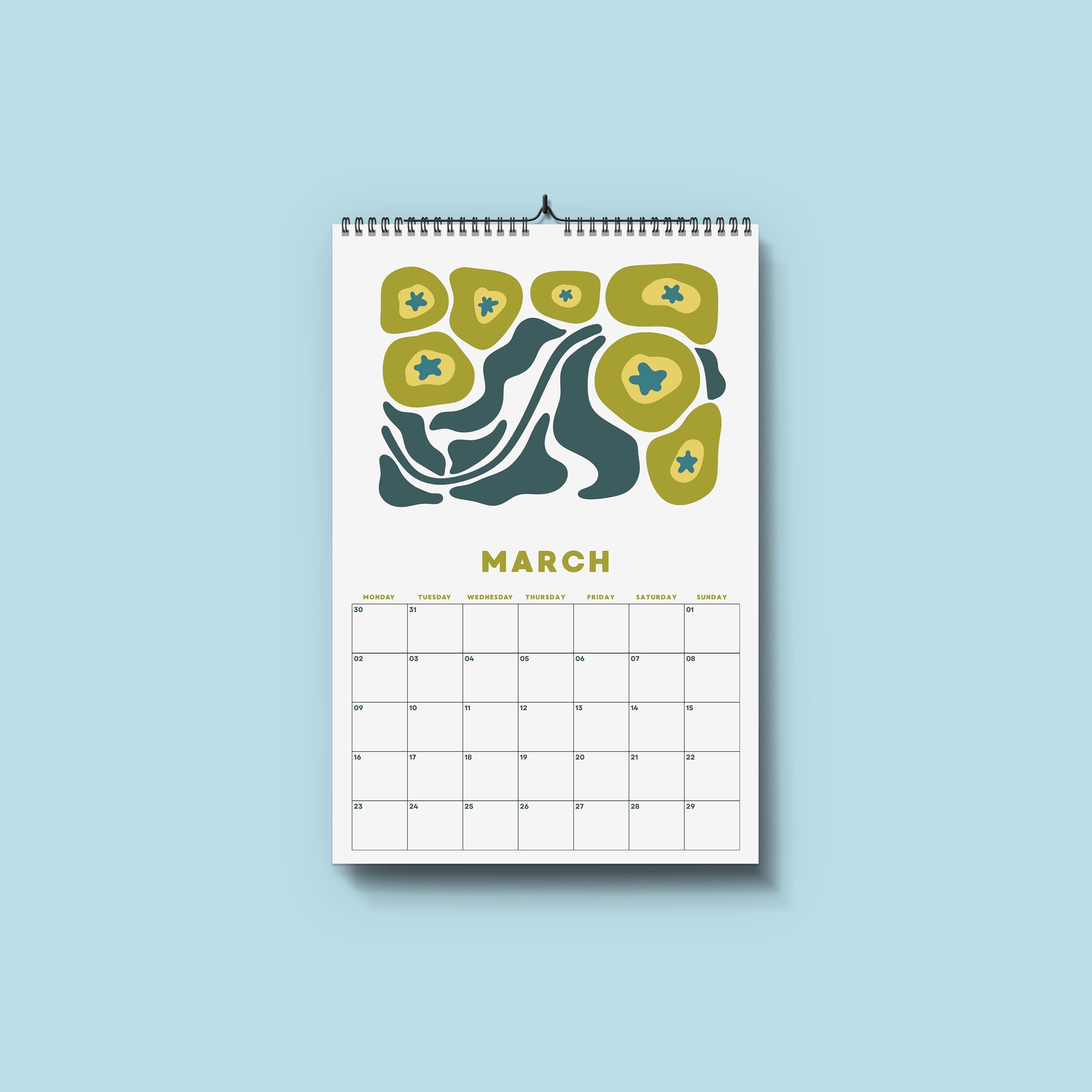 2026 Dreamy Garden Wall Calendar: Colorful Flowers Monthly Planner ...