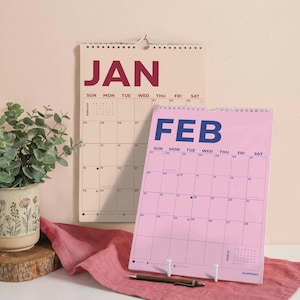 2026 Wall Calendar: Colorful Monthly Planner, Recycled Paper, Monday/Sunday Start