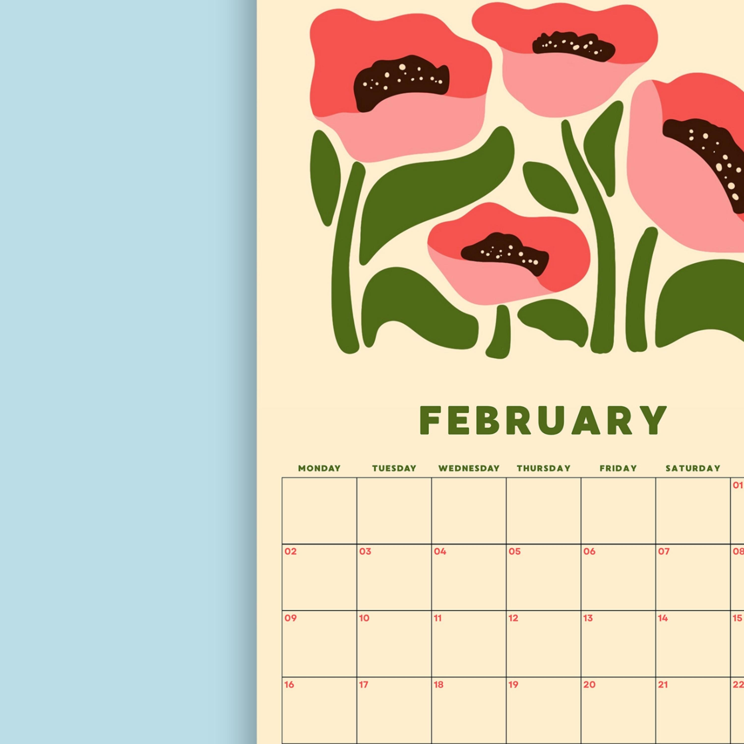 2026 Dreamy Garden Wall Calendar: Colorful Flowers Monthly Planner ...