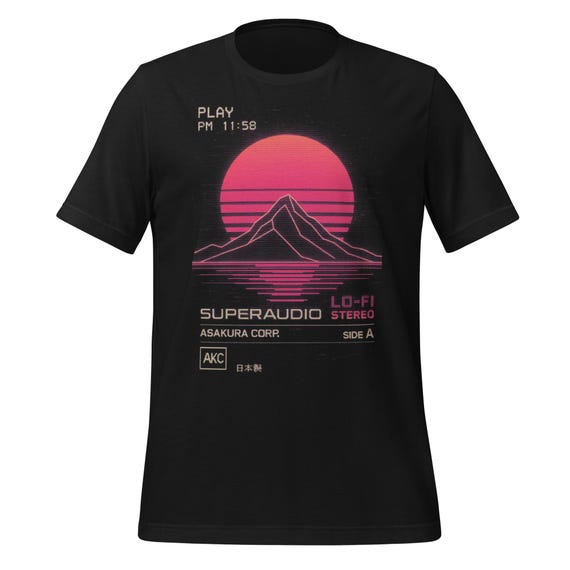 SuperAudio Lo-Fi Sunset Tシャツ | レトロVHS Outrunグラフィック