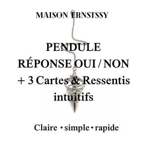 Consultation au Pendule + Tirage 3 Cartes – Réponse OUI/NON & Ressentis intuitifs