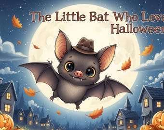 Aquarell Halloween Märchenbuch: Die kleine Fledermaus die Halloween liebte