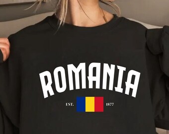 Bluza z kapturem z flagą narodową z okazji Dnia Niepodległości Rumunii, z nadrukiem "Najlepszy prezent z okazji dumy kraju"