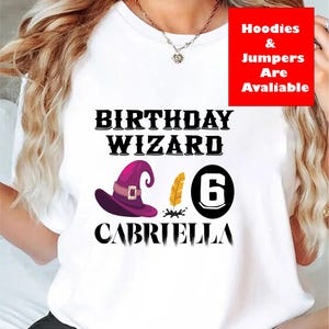 Personalized Wizard Birthday Shirt: Custom Name & Age, Magical Tee