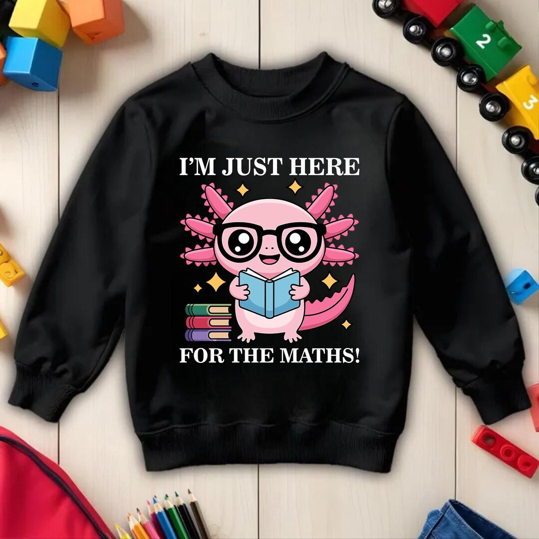 Axolotl Math Cute Axolotl Math Number's Day T-shirt – Funny Animal Book Lover Tee ...