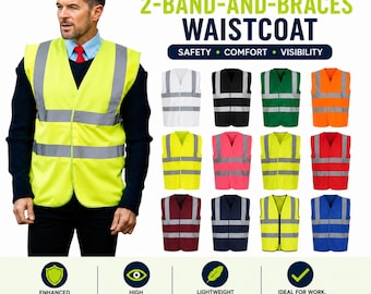 Chaleco reflectante de alta visibilidad para trabajo, construcción, ciclismo y running (unisex).