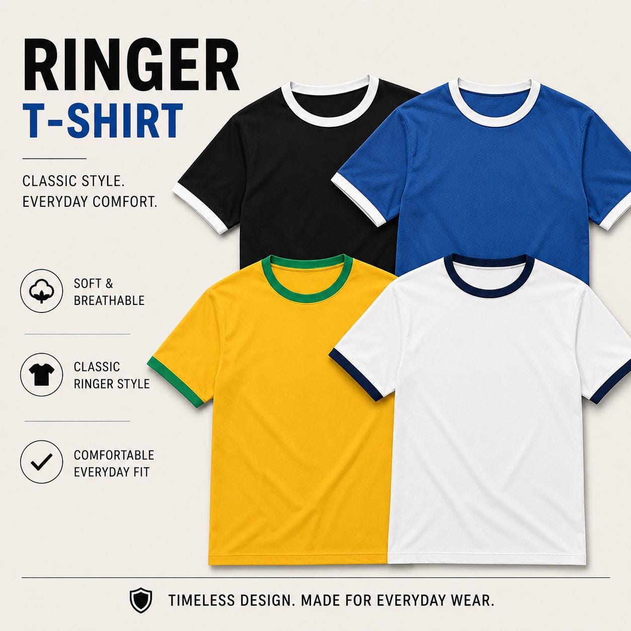 Mens Ringer Tee - Etsy Canada