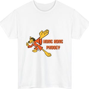 Hong Kong Phooey T-Shirt, Vintage Style 70er Jahre Cartoon Martial Arts Held T-Shirt, Retro Kung Fu Hund T-Shirt, Animation Held Kinder Unisex Geschenk T-Shirt Top