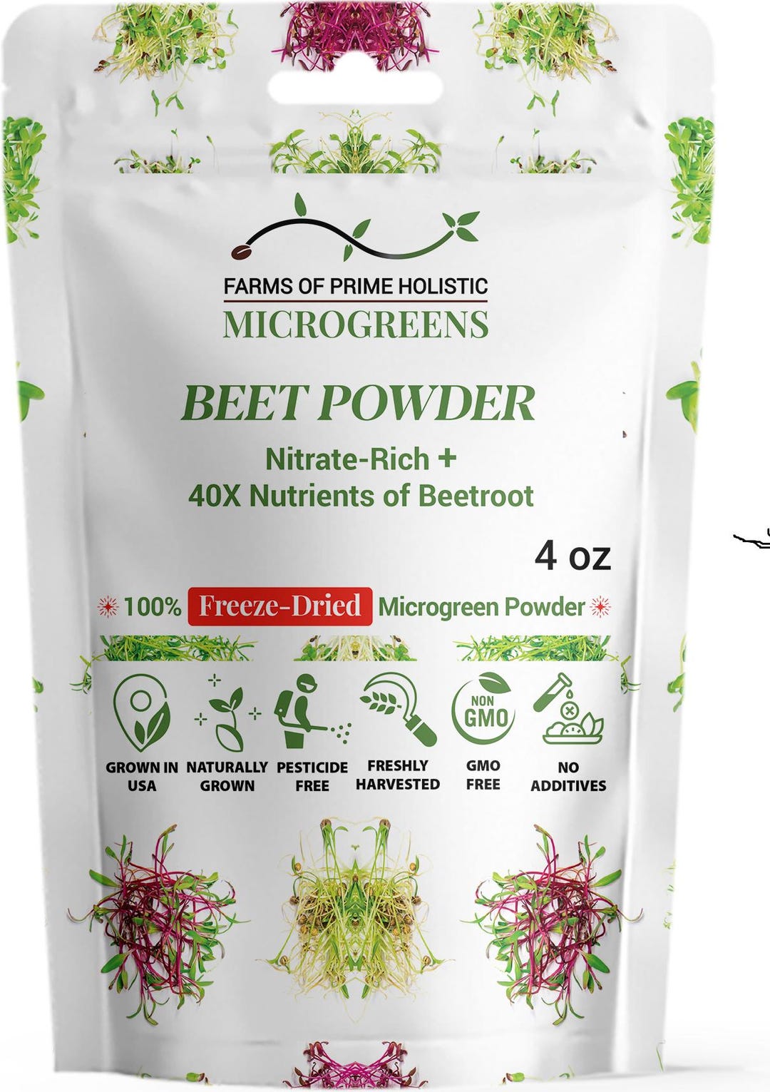 Beet MICROGREENS Freeze-dried Powder | Non-gmo, Gluten-free, NO ...