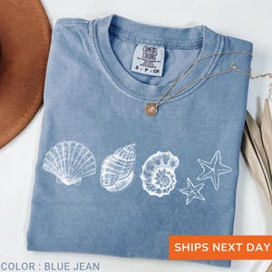 Comfort Colors® Sea Shells 90s Vintage Style Tshirt, Retro Y2k Ocean Shell Shirt, Sea Lovers Shirt, Summer Ocean Shirts, Cute Sea Animal Tee