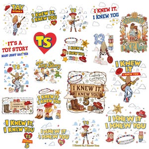 Toy Story TS PNG-bundel, ik wist het, ik kende je png, Toy Story 5, digitale download