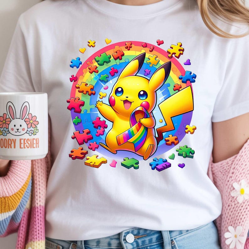 Autism Awareness Pokemon PNG Bundle, Rainbow Puzzle, Support Autism - Etsy