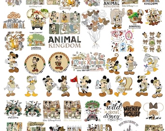 Animal Kingdom Png-paket: Safarisemesterdesign, digital nedladdning