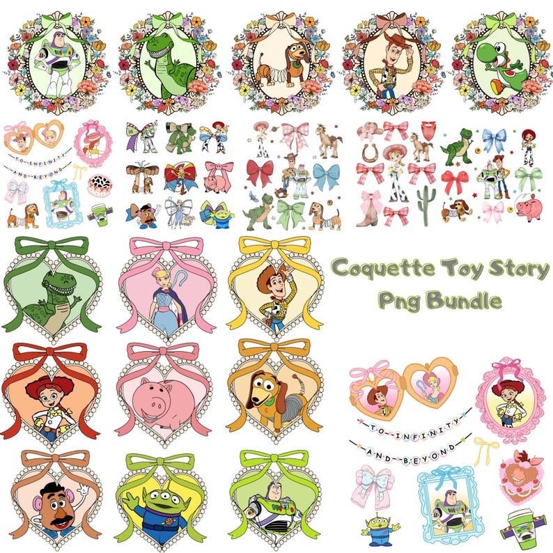 Toy Story magisk spegelbåge png-paket, tecknad film, vänresa, du har en vän i mig, digital nedladdning bild 1
