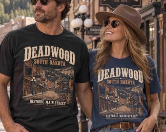 Deadwood Shirt, Black Hills Western Travel Graphic Tee