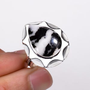 White Buffalo Turquoise Solid 925 Sterling Silver Ring, Gemstone Ring, Designer Ring, Adjustable Ring, Handmade Ring, Beautiful Ring