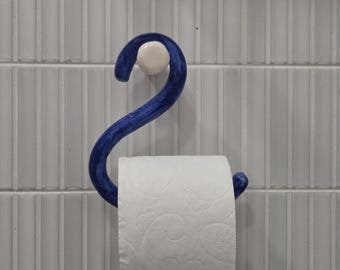 Handgemaakte keramische toiletrolhouder - Minimalistisch badkamerdecor - Uniek badkameraccessoire van aardewerk