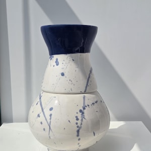 Handmade One-of-a-Kind Ceramic Flower Vase – Unique Funky Glazed Vase – Pottery Home Decor