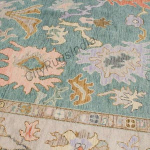 Exquisite Oushak style Hand Knotted Rug 4x6, 5x8, 6x9, 8x10, 9x12, 10x14 ft Handmade Rugs for Living Room - Antique Contemporary Large Rugs