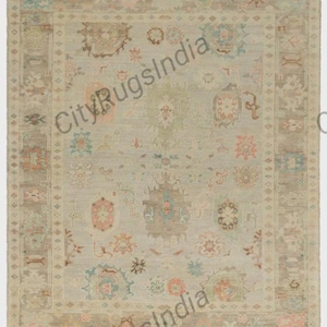 Custom Brisa Oushak Rug Naina Bage Modern Oushak Turkish Knot Handmade Knotted Woolen Area Rug For Bedroom Livingroom Office Oriental Rug