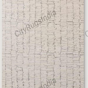Rh Oscillo Marled Neutral Handmade Visvose Rug Tibetan Knots Rug Woolen Area Rug for Bedroom Livingroom Office Oriental Rug Kids Rug Home Ru