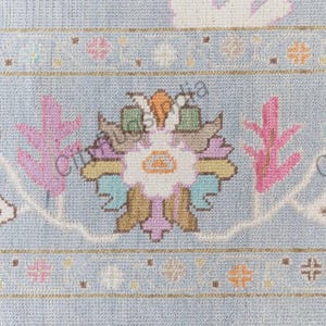 8x11 Soft Pink Vibrant Color  Handmade Turkish Knots Rug Woolen Area Rug for Bedroom Livingroom Office Oriental Rug Kids Rug Home Rugs Kids