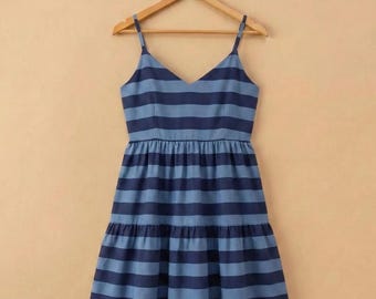 Indische Baumwolle Block Print Kyra Midi Sommer Maxi Boho Umstandskleid für Frauen