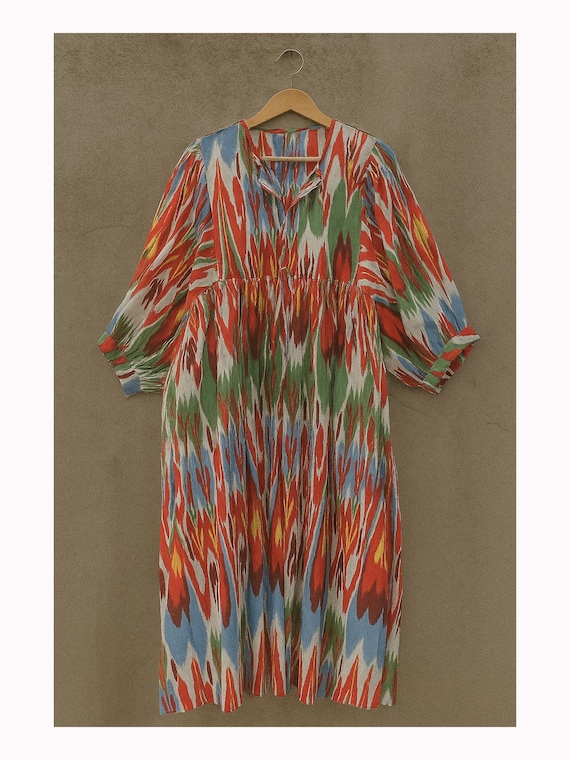 knee length dresses for ladies Indian Shoulder Strap Flared Floral Printed Midi Dress Xs main image 0
